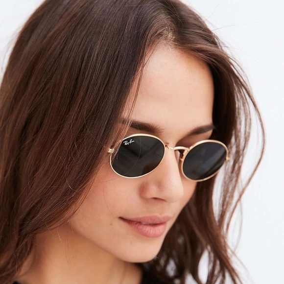 ray ban oval sunglasses black